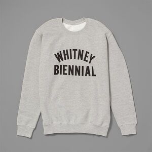 Whitney Biennial Gray Crewneck Sweater Size Medium Unisex